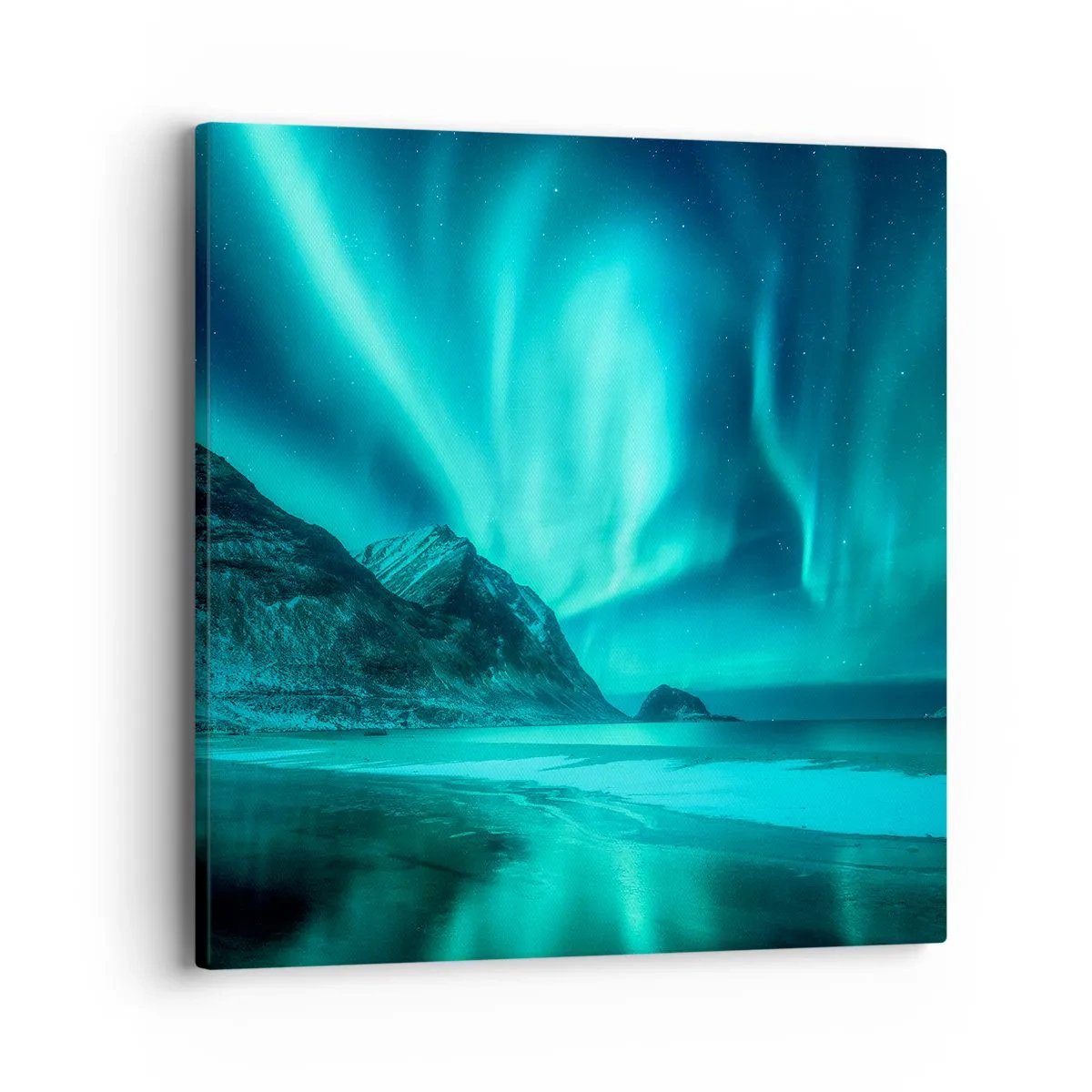 Bild auf Leinwand - Leinwandbild - Wunder des Nordens - 40x40 cm