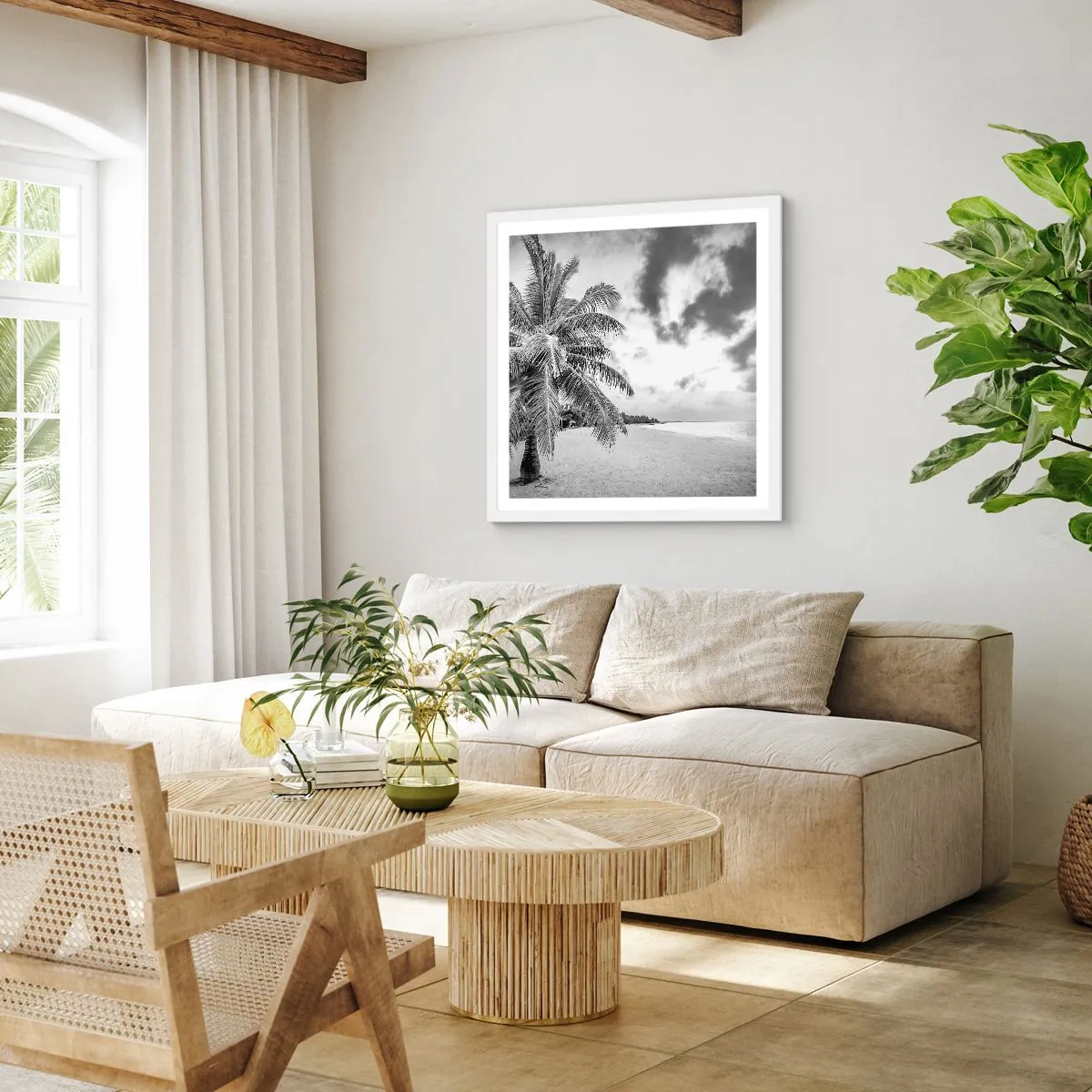 Poster in einem weißen Rahmen - Wenn du dich nach Einsamkeit sehnst ... - 40x40 cm