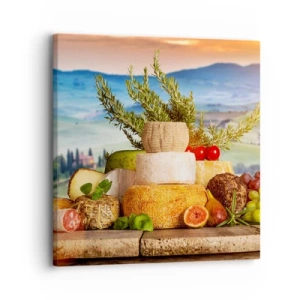 Bild auf Leinwand - Leinwandbild - Die italienische Lebensfreude - 30x30 cm