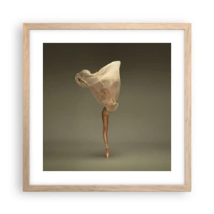 Poster in einem Rahmen aus heller Eiche - Es wird bald auffliegen - 40x40 cm