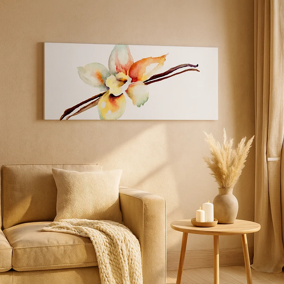 Bild auf Leinwand - Leinwandbild - Süße mit Farbe verschüttet - 30x30 cm