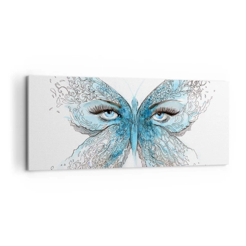 Bild auf Leinwand - Leinwandbild - Eros Blaumeise - 100x40 cm