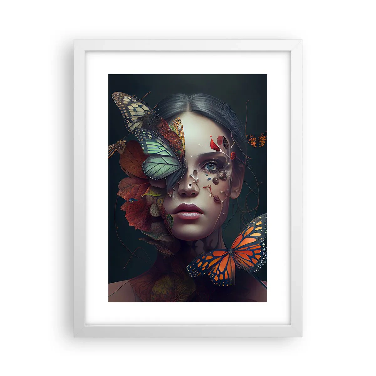 Poster in einem weißen Rahmen - Wunderbare Metamorphose - 30x40 cm