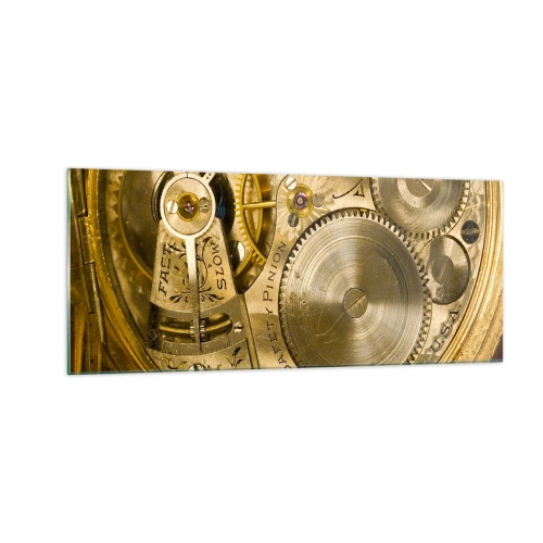 Glasbild - Bild auf glas - Geh mit der Zeit - 100x40 cm