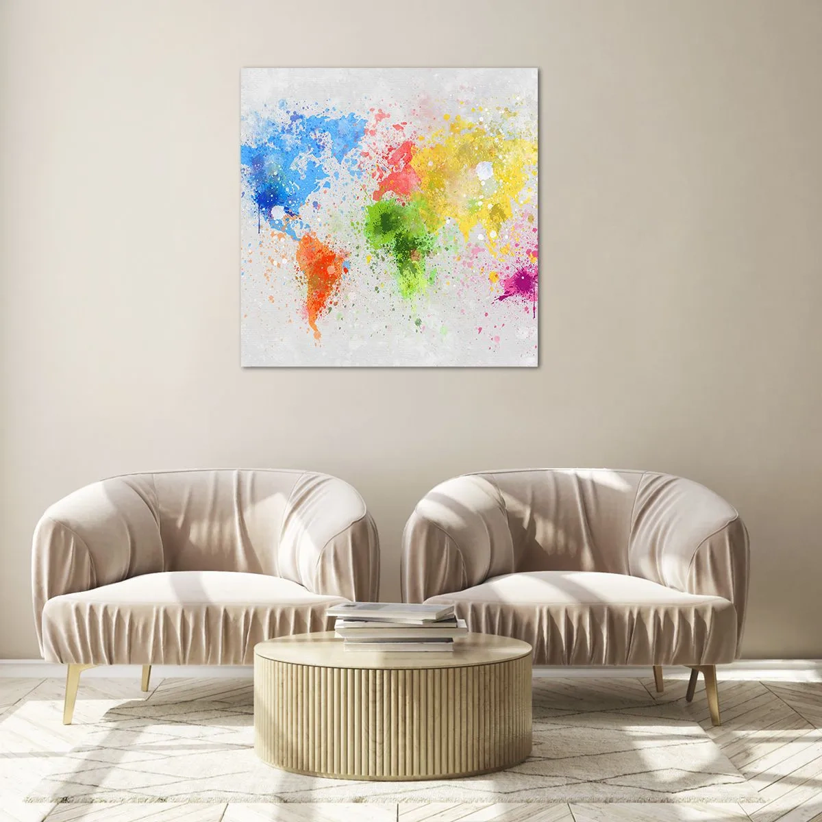 Glasbild - Bild auf glas - Alle Farben der Welt - 70x70 cm