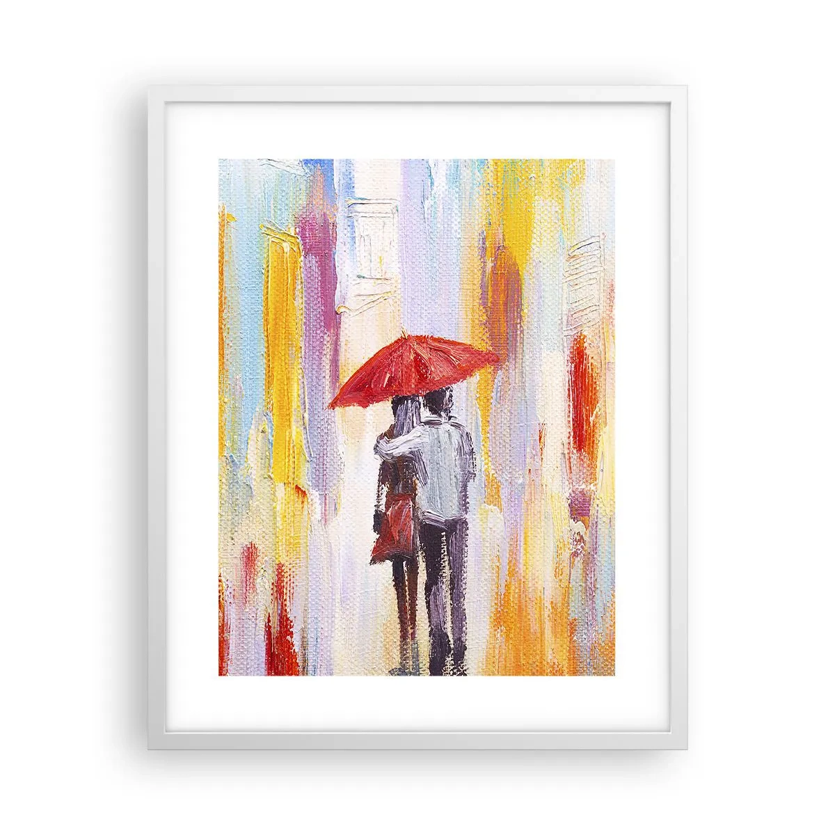 Poster in einem weißen Rahmen - Lass es weiter regnen - 40x50 cm