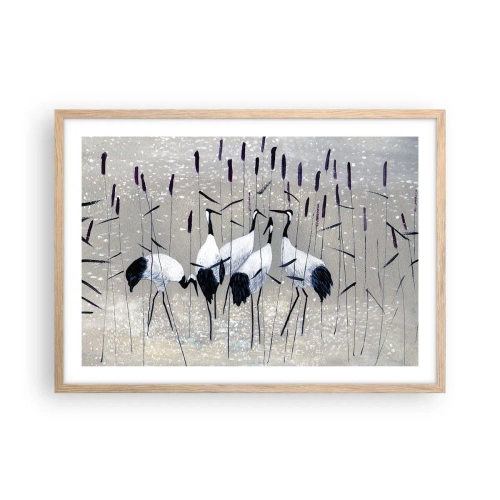 Poster in einem Rahmen aus heller Eiche - Unter ihren eigenen - 70x50 cm