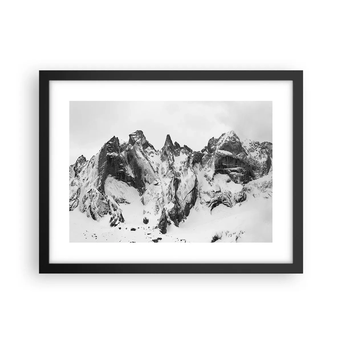 Poster in einem schwarzem Rahmen - Gefährlicher Granitgrat - 40x30 cm