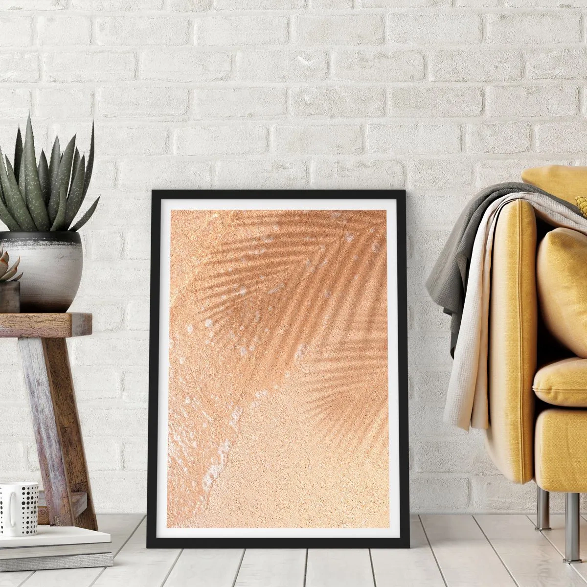 Poster in einem schwarzem Rahmen - Der Schatten eines heißen Sommers - 70x100 cm