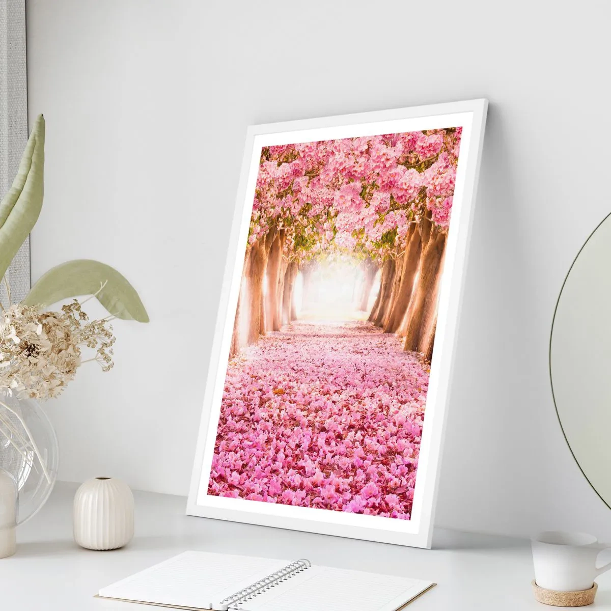 Poster in einem weißen Rahmen - Der Weg ins Paradies - 30x40 cm