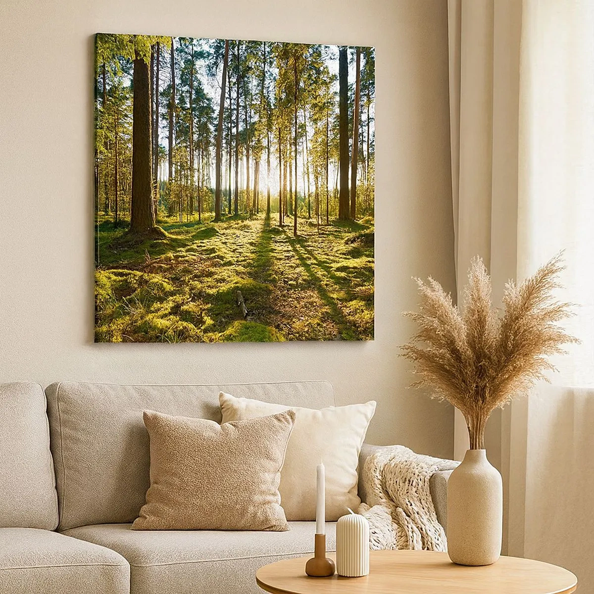 Bild auf Leinwand - Leinwandbild - … Hinter den sieben Wäldern - 30x30 cm