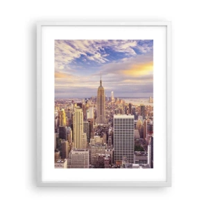 Poster in einem weißen Rahmen - Nur nach den Wolken greifen - 40x50 cm