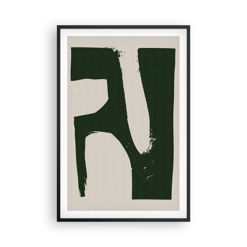 Poster in einem schwarzem Rahmen - Weiße Buchten - 61x91 cm