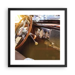 Poster in einem schwarzem Rahmen - Ein Hauch von Luxus aus der Vergangenheit - 40x40 cm