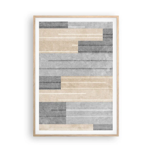 Poster in einem Rahmen aus heller Eiche - Komposition: Vertikal halten - 70x100 cm