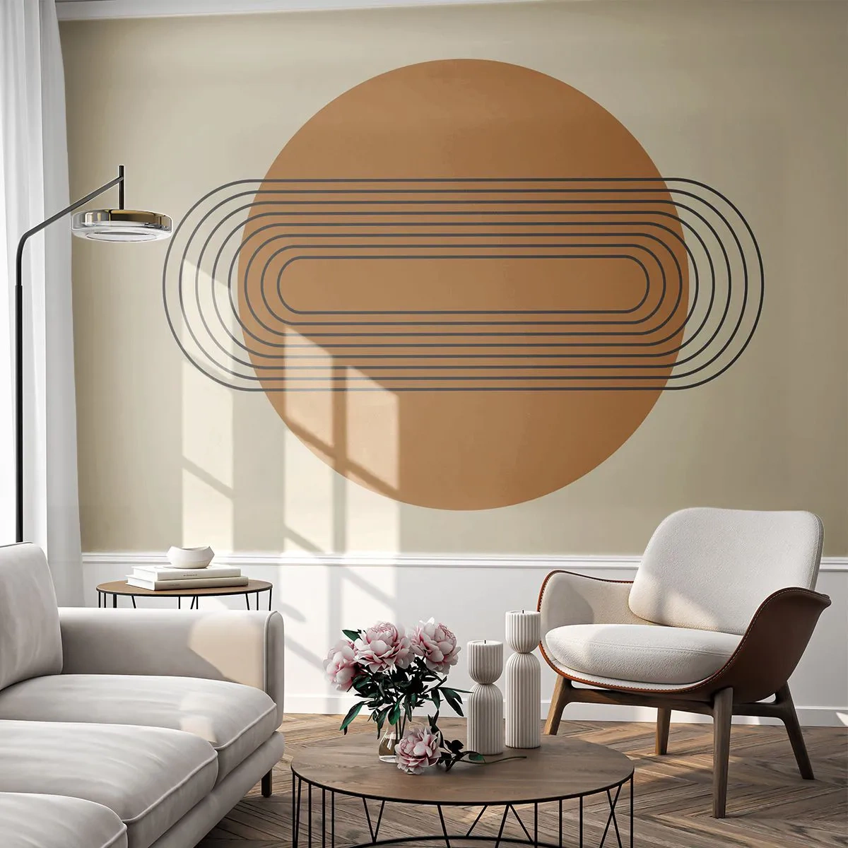 Fototapete Premium Canvas - Perfekter Plan - Abstraktion, Grafik, Modernes Muster - 400x280 cm
