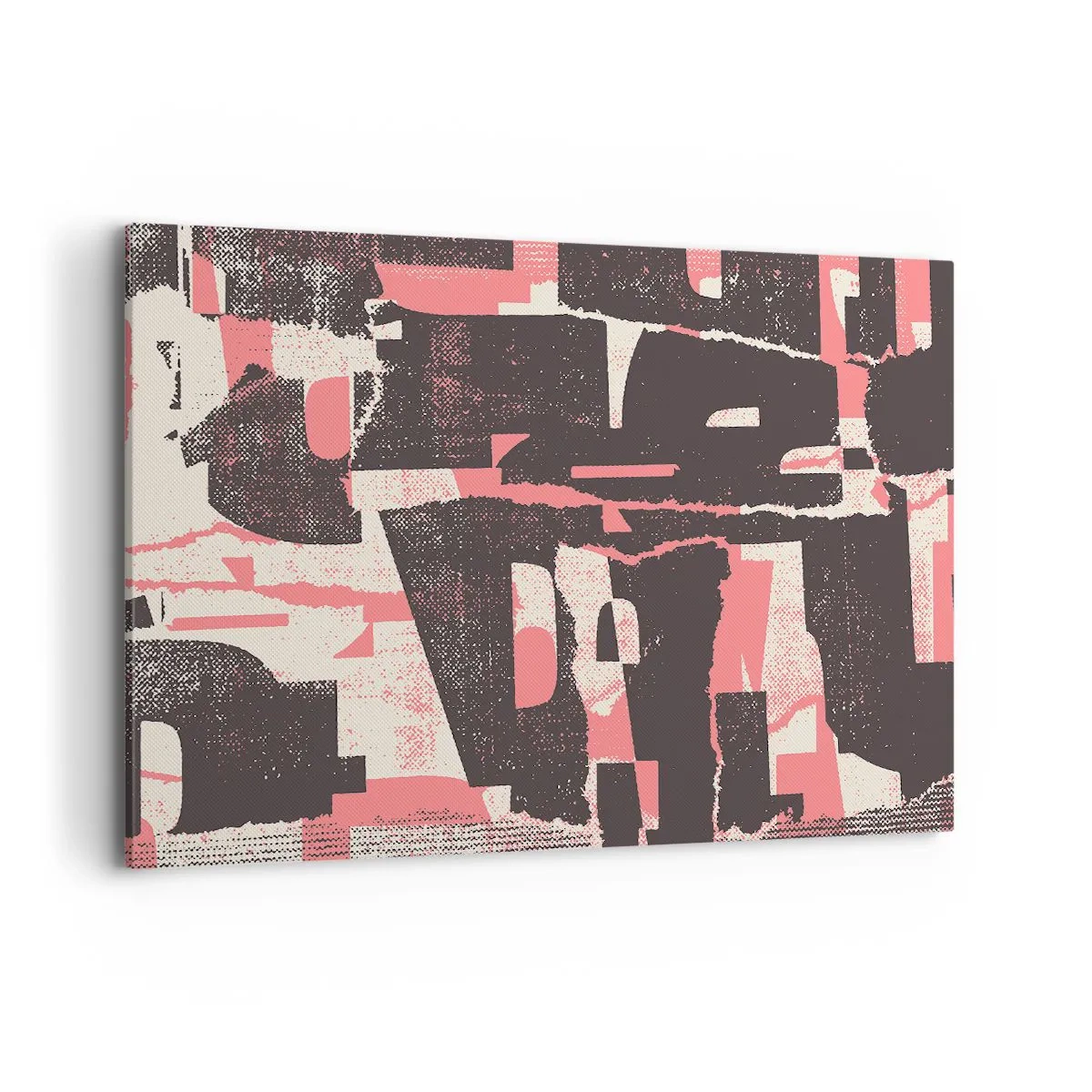 Bild auf Leinwand - Leinwandbild - Eine abstrakte Komposition in Rosa- und Brauntönen. - 120x80cm - All dieser Lärm - Moderne Wanddekoration für Wohnzimmer und Schlafzimmer ARTTOR