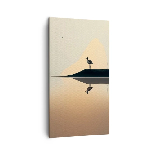 Bild auf Leinwand - Leinwandbild - Herr am See - 45x80 cm