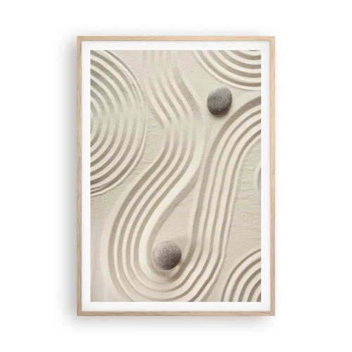 Poster in einem Rahmen aus heller Eiche - Ein Hauch von Wärme - 70x100 cm