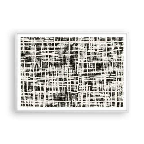 Poster in einem weißen Rahmen - Gewebte Komposition - 100x70 cm