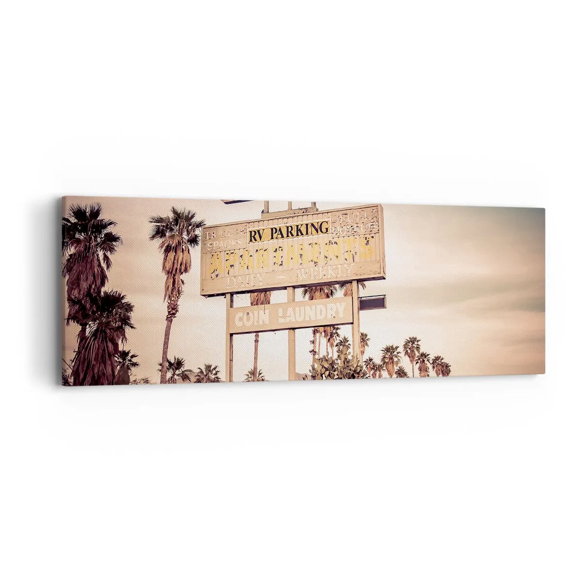 Bild auf Leinwand - Leinwandbild - Hier ist die Zeit stehen geblieben - 90x30 cm