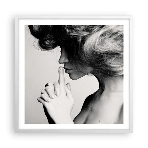 Poster in einem weißen Rahmen - Auf sich selbst hören - 60x60 cm