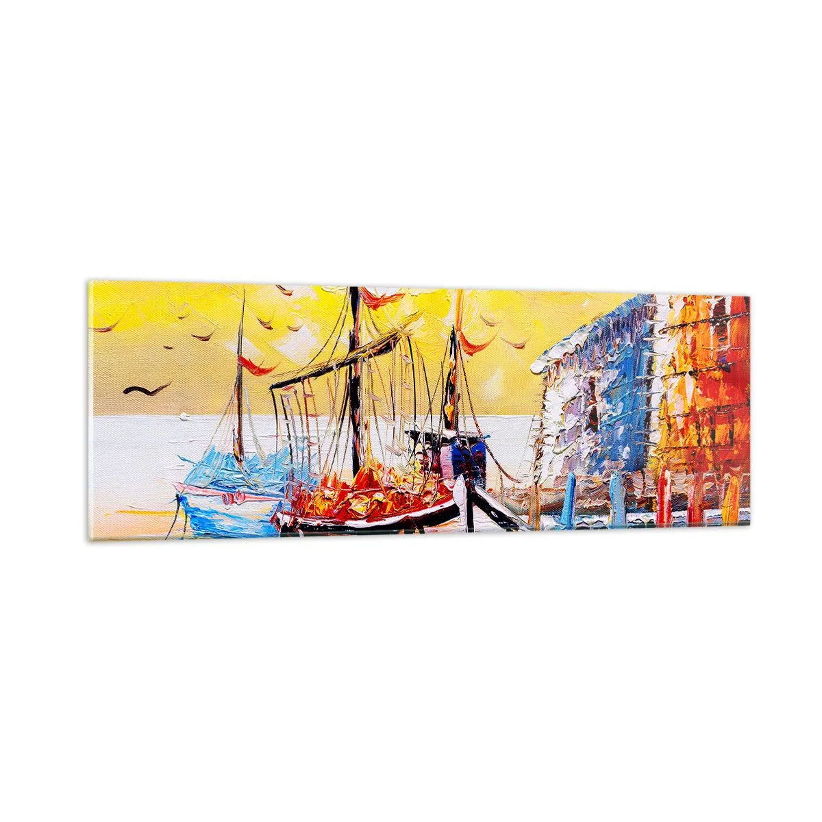 Glasbild - Bild auf glas - Glückliche Rückkehr - 90x30 cm