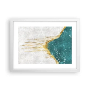 Poster in einem weißen Rahmen - Goldene Flut - 40x30 cm