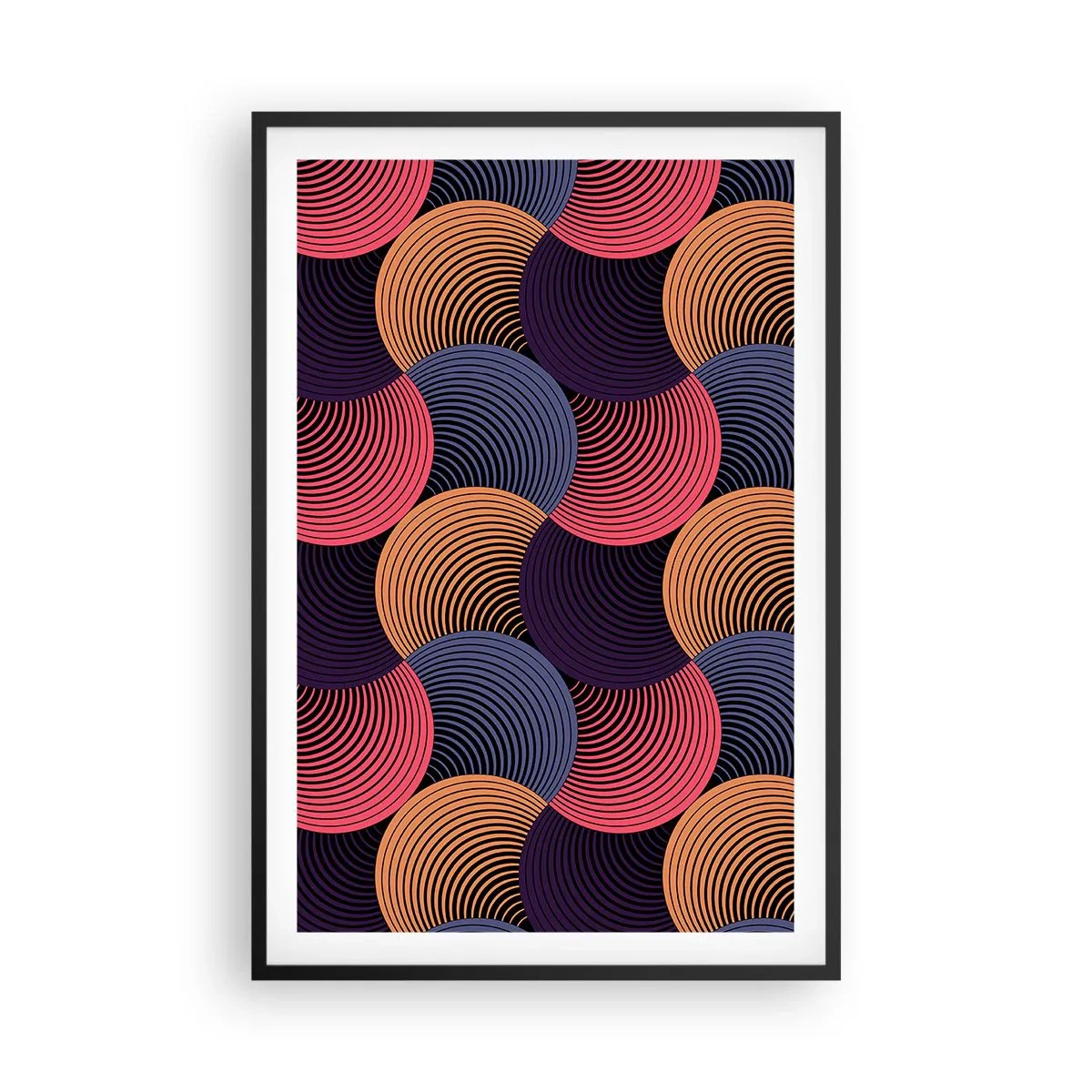 Poster in einem schwarzem Rahmen - Im kreisenden Rhythmus - 61x91 cm