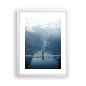 Poster in einem weißen Rahmen - Entzückt in der Schwebe - 30x40 cm