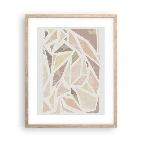 Poster in einem Rahmen aus heller Eiche - Buntglas-Komposition - 40x50 cm