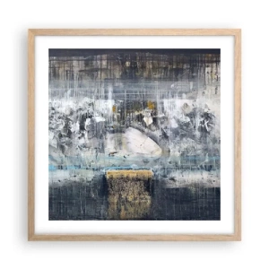 Poster in einem Rahmen aus heller Eiche - Wie auf Eis, wie nach Dezember - 50x50 cm