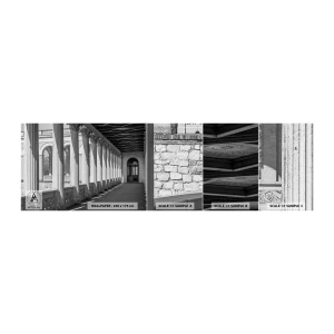 Fototapetenmuster Standard Eco - Sonnige Arkade - Säulen, Die Architektur, Klassisch - 100x30 cm