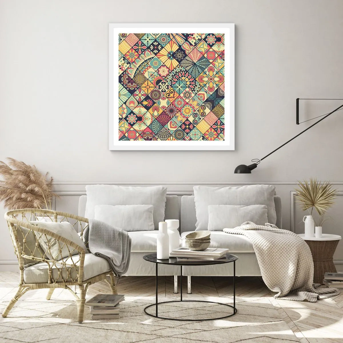Poster in einem weißen Rahmen - marokkanische Atmosphäre - 50x50 cm