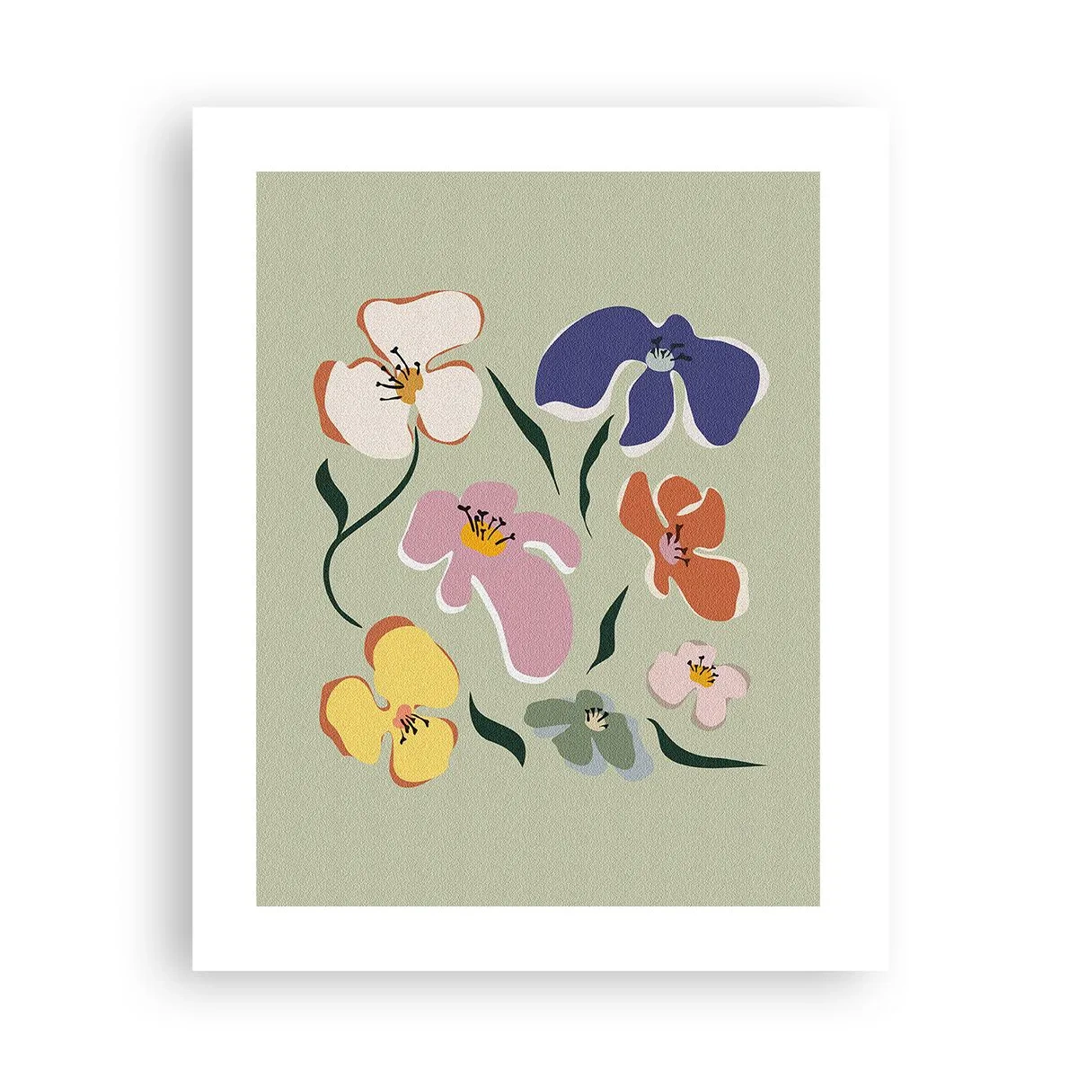 Poster - Mit Stiefmütterchen vertraut - 40x50 cm