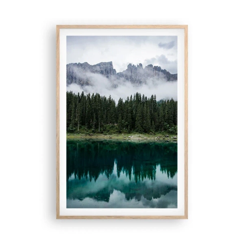 Poster in einem Rahmen aus heller Eiche - Leise, leise, lass uns das Trinkwasser nicht wecken ... - 61x91 cm