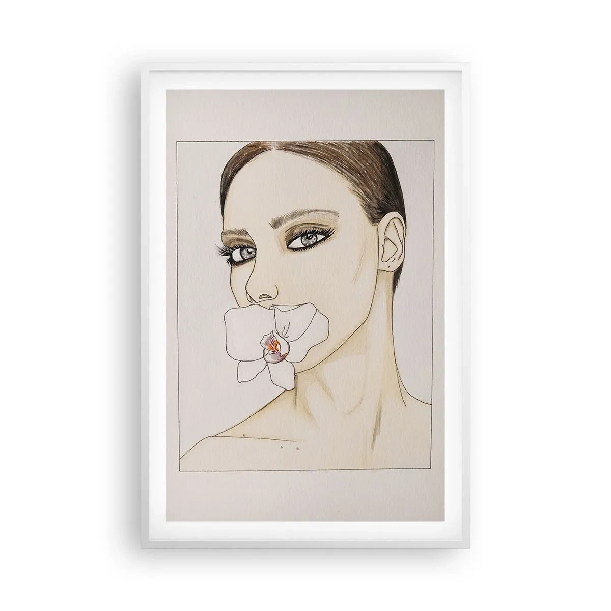 Poster in einem weißen Rahmen - Ein Symbol für Eleganz und Schönheit - 61x91 cm