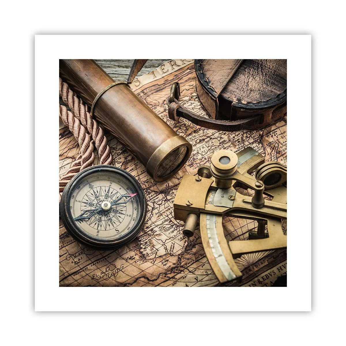 Poster - Setze Sie einen Kurs - 40x40 cm