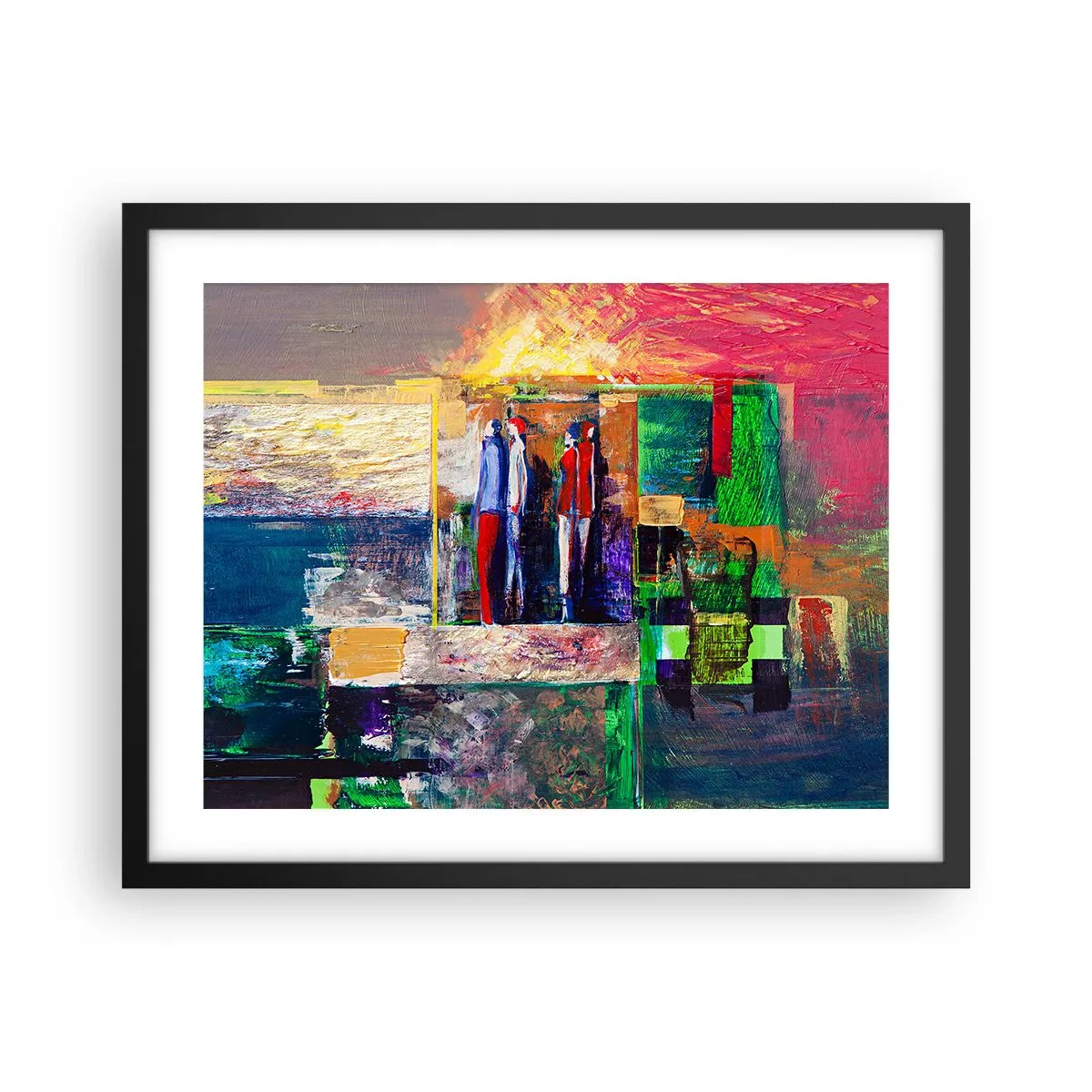 Poster in einem schwarzem Rahmen - Beziehungen und Emotionen - 50x40 cm