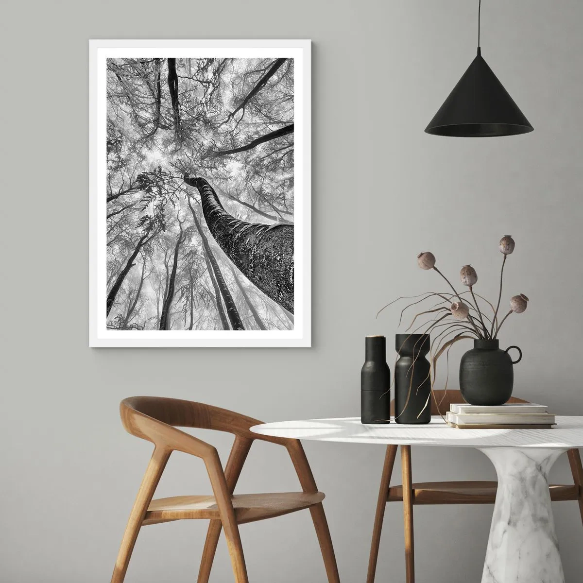 Poster in einem weißen Rahmen - Rennen zum Licht - 40x50 cm