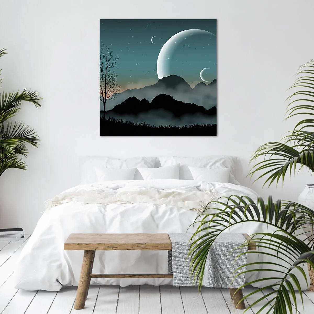 Bild auf Leinwand - Leinwandbild - Karneval in der Sternenacht - 60x60 cm