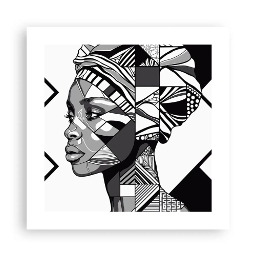 Poster - Ethnisches Porträt - 40x40 cm