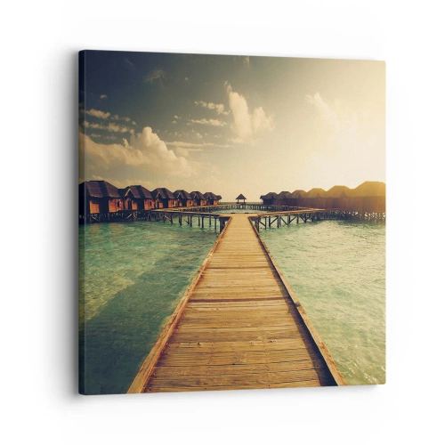 Bild auf Leinwand - Leinwandbild - Eine herzliche Einladung - 30x30 cm