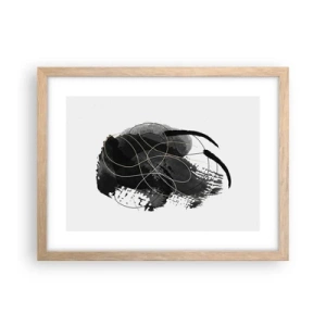 Poster in einem Rahmen aus heller Eiche - Aus Schwarz entstanden - 40x30 cm