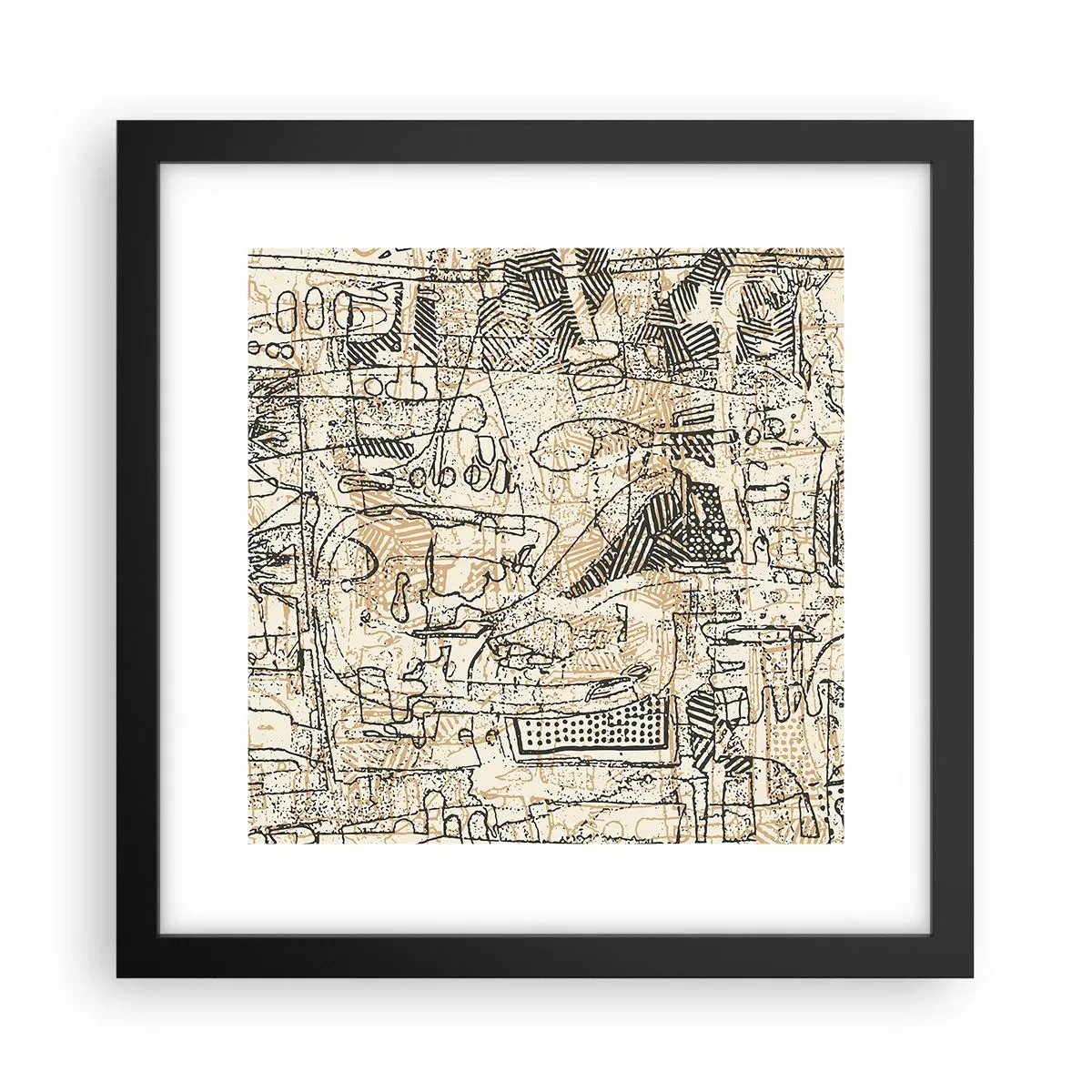 Poster in einem schwarzem Rahmen - Es wartet darauf, entschlüsselt zu werden - 30x30 cm