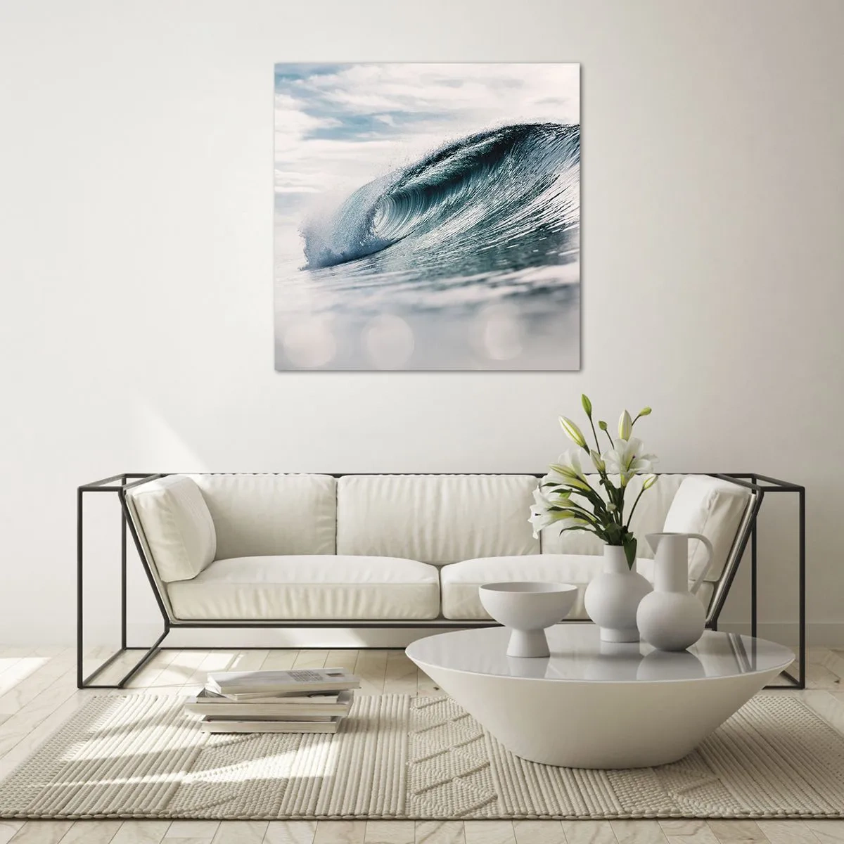 Glasbild - Bild auf glas - Wasserspitze - 70x70 cm