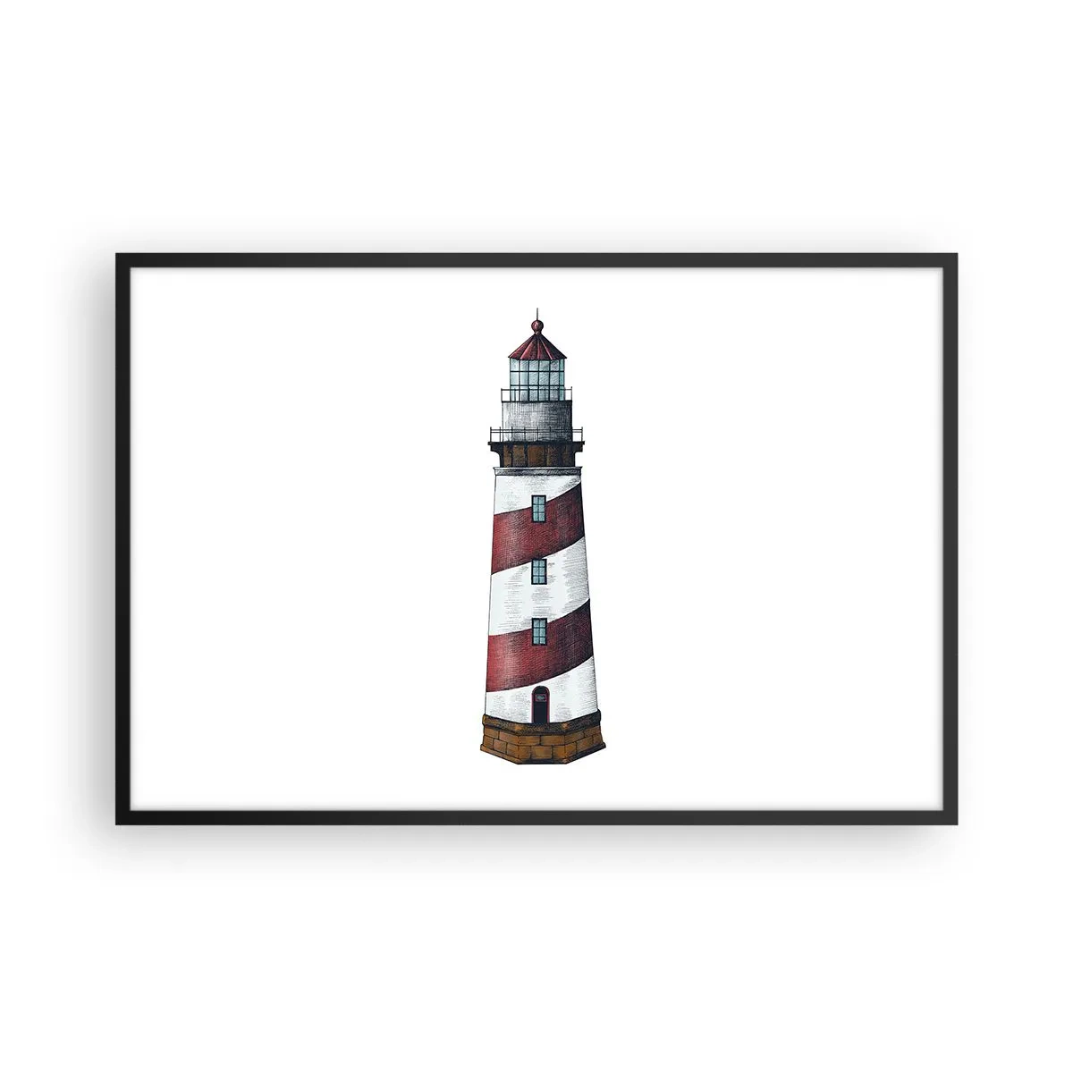 Poster in einem schwarzem Rahmen - Immer auf der Hut - 91x61 cm