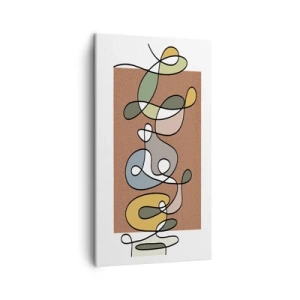 Bild auf Leinwand - Leinwandbild - Abstraktion, die ein Lächeln wert ist - 45x80 cm