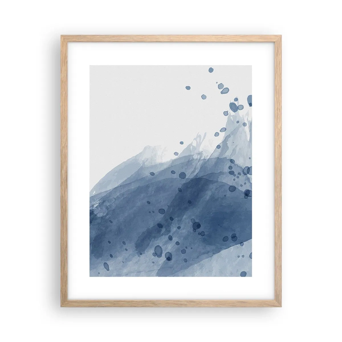 Poster in einem Rahmen aus heller Eiche - Blauer Tüll - 40x50 cm