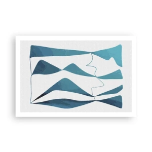 Poster - Abstraktion: türkisfarbene Verbindung - 91x61 cm